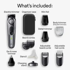 Bộ sản phẩm tông đơ cắt tóc, cạo râu Braun All-in-One Style Kit Series 7 7420,  Braun 11-in-1 Trimmer