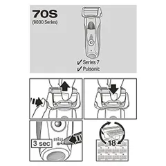 Đầu, Màng Thay Thế Cho Máy Cạo Râu Điện Braun Series 7 | Model 70B 70S