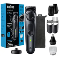 Tông đơ cắt Tóc, cạo tỉa Râu, Lông Tai & Mũi Braun 9 in - 1 AIO 5490 | Chính Hãng