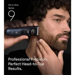 Tông Đơ Cắt Tóc Đa Năng, Tỉa Lông Mũi Kèm Dao Cạo Râu Gillette, Braun All-in-One Series 9 Trimmer Kit 40-in-1 AIO 9530 ProBlade