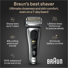 Máy cạo râu điện Braun Series 9 Pro 9517S/9419S Wet & Dry | Made In Germany