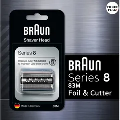 Đầu, Lưỡi Máy Cạo Râu Braun Series 8 - Màng Lưỡi Thay Thế Braun 83M, Chính Hãng