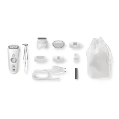 Máy nhổ lông Braun 7561 Silk-épil Legs, body & face wet & dry - Tẩy lông, dùng được cả khô và ướt
