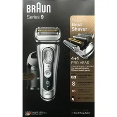 Máy Cạo Râu Braun Series 9 9390 Wet & Dry, Cốc Sạc Rửa | Made In Germany