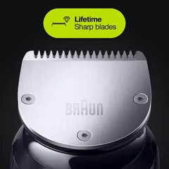 Tông đơ cắt tóc đa năng Braun 10 in 1, kèm đầu tỉa râu, lông mũi, dao cạo Gillette, cao cấp, Chính Hãng