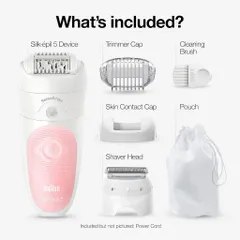 Máy Nhổ, Cạo Lông Braun Silk-épil 5, Braun Epilator Silk-épil 5 5-620, Chính Hãng