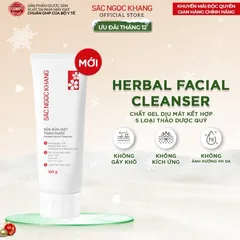 Sữa Rửa Mặt Sắc Ngọc Khang 100g chiết xuất 5 loại thảoo dượcc thiên nhiên giúp làm sạch dịu nhẹ, dưỡng da sáng mịn đều màu