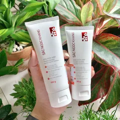 Sữa Rửa Mặt Sắc Ngọc Khang 100g chiết xuất 5 loại thảoo dượcc thiên nhiên giúp làm sạch dịu nhẹ, dưỡng da sáng mịn đều màu