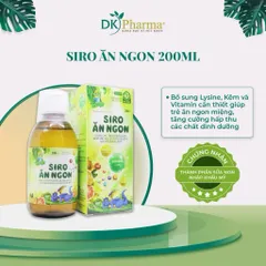 Siro Ăn Ngon 60ml Giúp Trẻ Ngon Miệng, Tăng Cường Hấp Thu Dinh Dưỡng-DK Pharma