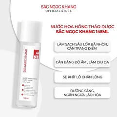 Nước Hoa Hồng Sắc Ngọc Khang 145ml chiết suất từ 5 loại thảoo dượcc thiên nhiên giúp làm cân bằng da,se khít lỗ chân lông