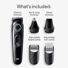 Tông đơ cắt tóc, đa năng có trức năng điều khiển độ sâu của lưỡi, Braun all-in-one 3 trimmer 5-in-1