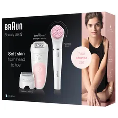 Máy Nhổ, Cạo Lông Làm Sạch Vùng Kín Nữ Braun Beauty Set 5 SES 5-895 BS Legs, Body & Face