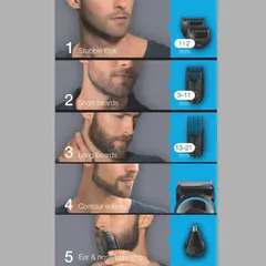 Tông Đơ Cắt Tóc, Cạo Râu Braun 6 in 1, Tỉa Lông Mũi, Đa Năng | Chính Hãng