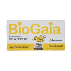 Men vi sinh BioGaia ProTectis dạng viên cải thiện hệ tiêu hóa xuất xứ Thụy Điển hộp 10 viên cho mẹ bầu và em bé từ 2 tuổi
