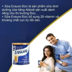 Sữa Bột Abbott Ensure Nhập Khẩu Đức 400g - Bổ Sung Dinh Dưỡng Cho Người Cao Tuổi, Tăng Cường Sức Khỏe & Hệ Miễn Dịch 817736