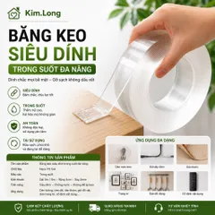 Băng Keo Nano Trong Suốt Hai Mặt Đa Năng Khổ 3cm