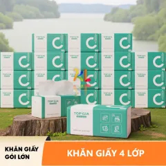 Thùng 20 Gói Giấy Rút Top Gia Chữ C 1 Gói Lớn 100 Rút 4 Lớp Siêu Dai Không Bị Bụi Giấy