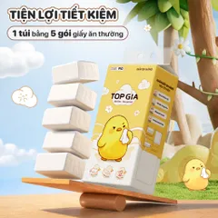 [ Tiết Kiệm Tối Đa ] Thùng 10 Bịch Khăn Giấy Pio TopGia 200 Lần Rút - Mềm Mịn Giấy dai tự nhiên - thấm hút tốt