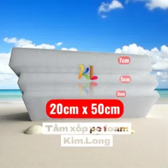 tấm xốp dẻo pe foam khổ 20-50cm dày 3/5/7cm Cắm Hoa, đóng gói hàng hóa giá xưởng, xốp pe foam