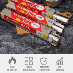 Giấy Bạc bọc nướng thực phẩm, Nấu Nướng 5m X 30cm Cao Cấp Dùng Cho Lò Nướng Và Nồi Chiên Không Dầu Tiện Lợi 817802