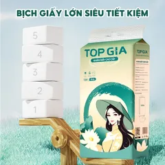 Khăn Giấy Top Gia Đa Sắc, Giấy Vệ Sinh, Giấy Rút Treo Tường Từ Bột Gỗ Nguyên Chất 1280 Tờ 4 Lớp