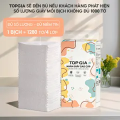 Khăn Giấy Top Gia Đa Sắc, Giấy Vệ Sinh, Giấy Rút Treo Tường Từ Bột Gỗ Nguyên Chất 1280 Tờ 4 Lớp