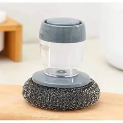 bàn chải dụng cụ cọ xoong nồi đa năng, rửa bát đĩa có bình đựng xà phòng 817811