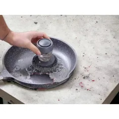 bàn chải dụng cụ cọ xoong nồi đa năng, rửa bát đĩa có bình đựng xà phòng 817811