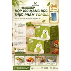 [Tặng Kèm Nam Châm] Hộp 100 Màng Bọc Thực Phẩm Treo Tường TopGia Cao Cấp