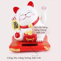 mèo thần tài vẫy tay năng lượng mặt trời, mang lại may mắm tài lộc 817843