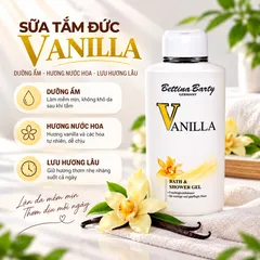 (Hàng Chính Hãng) Sữa tắm nước hoa Vanilla nội địa Đức 500ml - Bettina Barty