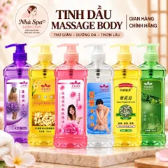 Xả Kho Tinh Dầu Massa Body Chai 500ml,750ml , Massa Giúp Cơ Thể Thư Giãn, Tốt Cho Sức Khoẻ.