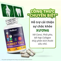 Viên uống hỗ trợ tăng chiều cao NuBest Tall New Look - CÔNG THỨC MỚI - Cho Trẻ Em 5-18 Tuổi (Combo 3 tặng 1)