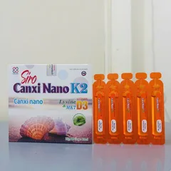 (Công Ty NK) CANXI NANO K2 tảo biển đỏ - Hộp 20 ống siro 10ml dùng cho bé từ 0 tháng
