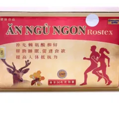 (Cty NK) Viên Ăn Ngủ Ngon Rostex - Hỗ Trợ Giấc Ngủ Sâu, Tăng Cường Sức Đề Kháng, Hộp 30 Viên Tự Nhiên Bổ Sung Khoáng Chất, Vitamin