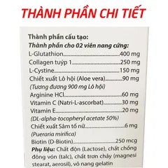 (Công Ty NK) Collagen Glutathion ROXTECH bổ sung l-cystine, vitamin E C đẹp sáng da, giảm nám sạm da - 30 viên