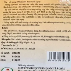 (Nk chính hãng) Viên Uống ORESOL 3B Bù Nước Điện Giải Hương Cam - Hỗ Trợ Tiêu Hóa, Phòng Ngừa Mất Nước Do Tiêu Chảy - Hộp 40 Gói