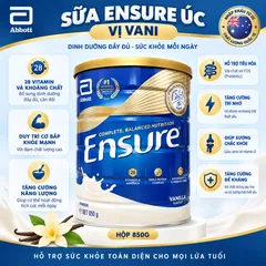 (Úc) Sữa Ensure Hương Vanilla 850g Chính Hãng Sữa Dinh Dưỡng Cho Người Lớn Bổ Sung Vitamin, Khoáng Chất Và Dưỡng Chất Thiết Yếu