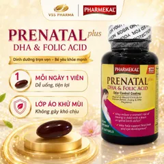 Viên uống bổ bà bầu PRENATAL DHA & FOLIC ACID PHARMEKAL (Lọ 30v)TPBS