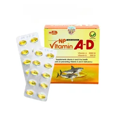 (NK công ty) Viên Uống Vitamin AD NP Hộp 100 Viên – Bổ Sung Vitamin A, D, Hỗ Trợ Giảm Mỏi Mắt, Khô Mắt, Da Khô
