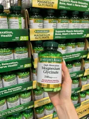 Viên uống bổ sung Magnesium Glycinate 240mg Nature's Bounty - Hỗ trợ sức khỏe xương, cơ bắp, thần kinh - 180 viên 818278