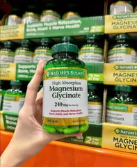 Viên uống bổ sung Magnesium Glycinate 240mg Nature's Bounty - Hỗ trợ sức khỏe xương, cơ bắp, thần kinh - 180 viên 818278