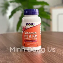 Vitamin D3 K2 1000IU/45mcg (120 Viên),Hỗ trợ tăng cường miễn dịch,Hỗ trợ sức khỏe xương khớp 818302