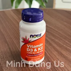 Vitamin D3 K2 1000IU/45mcg (120 Viên),Hỗ trợ tăng cường miễn dịch,Hỗ trợ sức khỏe xương khớp 818302
