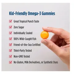 Kẹo Nhai DHA Cho Bé Nordic Naturals Zero Sugar Children’s DHA Gummy Chews 600mg Omega-3 30 Viên Chính Hãng 818301