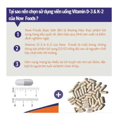Vitamin D3 K2 1000IU/45mcg (120 Viên),Hỗ trợ tăng cường miễn dịch,Hỗ trợ sức khỏe xương khớp 818302