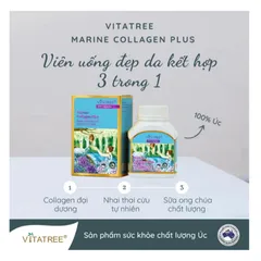 Viên uống Đẹp Da Marine Collagen Plus hãng Vitatree của Úc hộp 100 viên