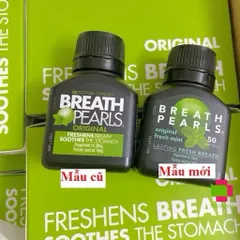 Viên uống thơm miệng Breath Pearls Original Chính Hãng Úc 50 viên mang lại hơi thở thơm mát cả ngày