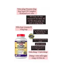 Vitamin B Tổng Hợp Ki.rkland Super B-Complex: “Nhà Máy Năng Lượng” Toàn Diện Cho Sức Khỏe Từ Mỹ