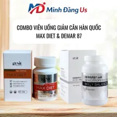 [CHÍNH HÃNG] Combo Viên uống giảm cân giảm béo Demar87, Max diet Genie – Giảm mỡ, giữ dáng, không mệt mỏi